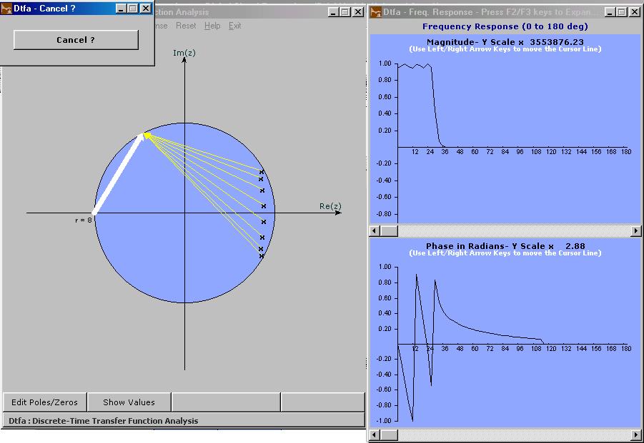 Screenshot of Iirfilt Module of DspEdu 2.1