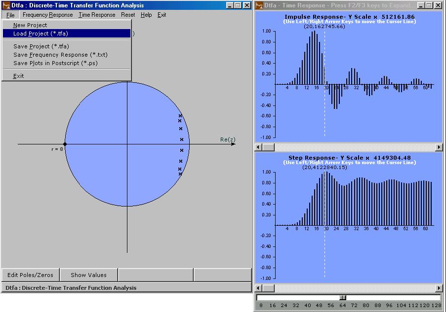 Screenshot of Iirfilt Module of DspEdu 2.1