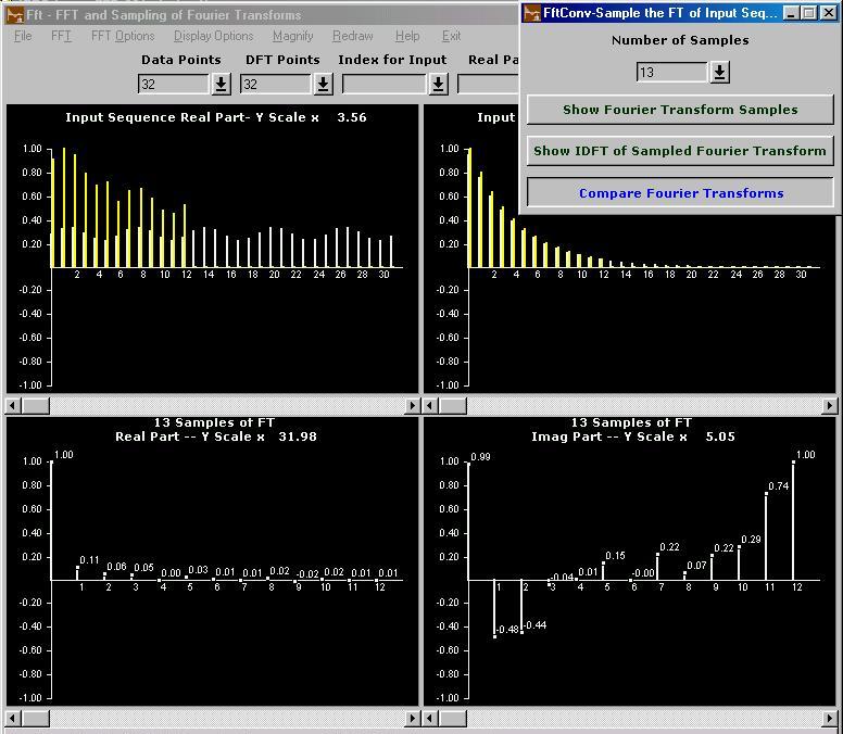 Screenshot of FFT Module of DspEdu 2.1