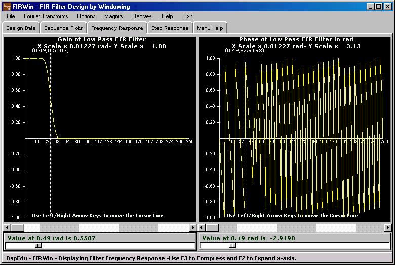 Screenshot of Firwin Module of DspEdu 2.1